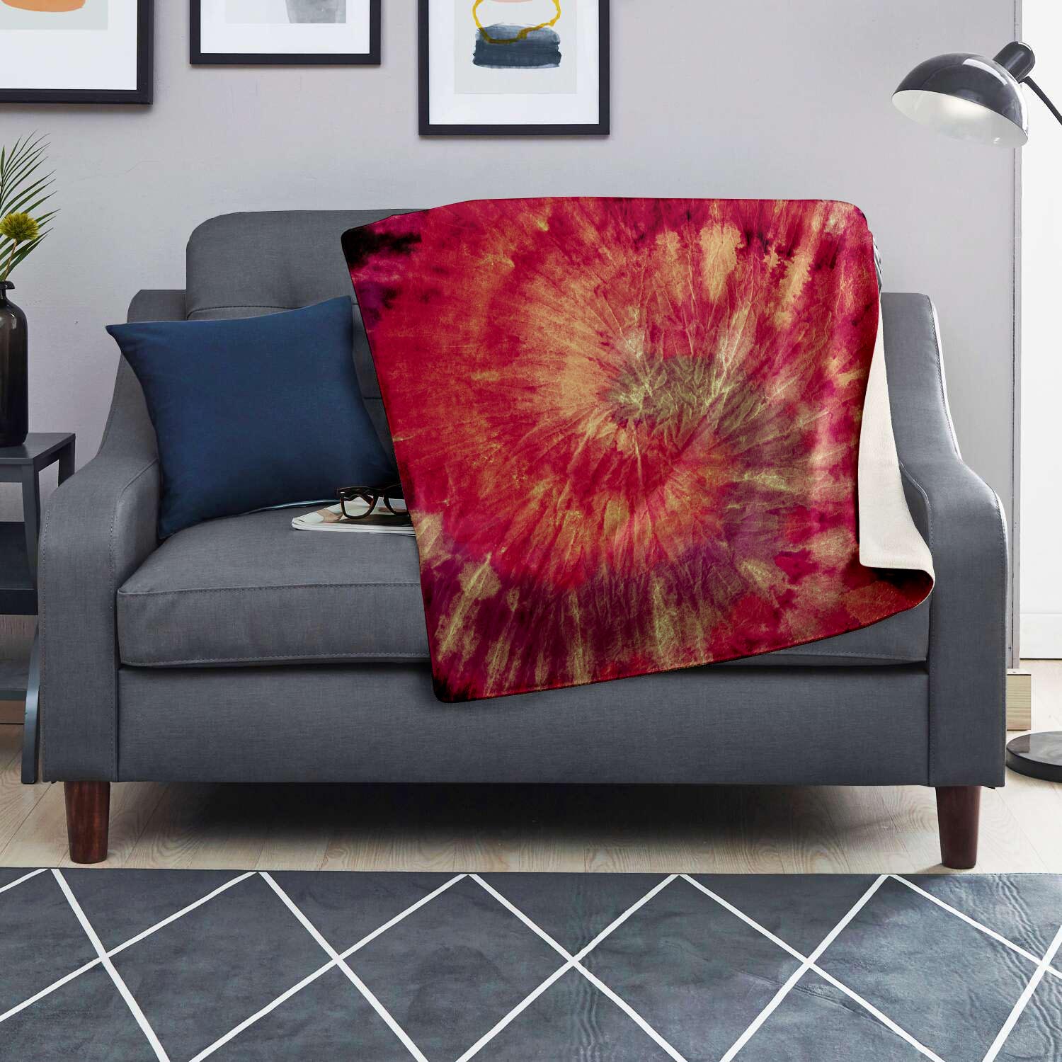 Red Tie Dye Blanket-grizzshop