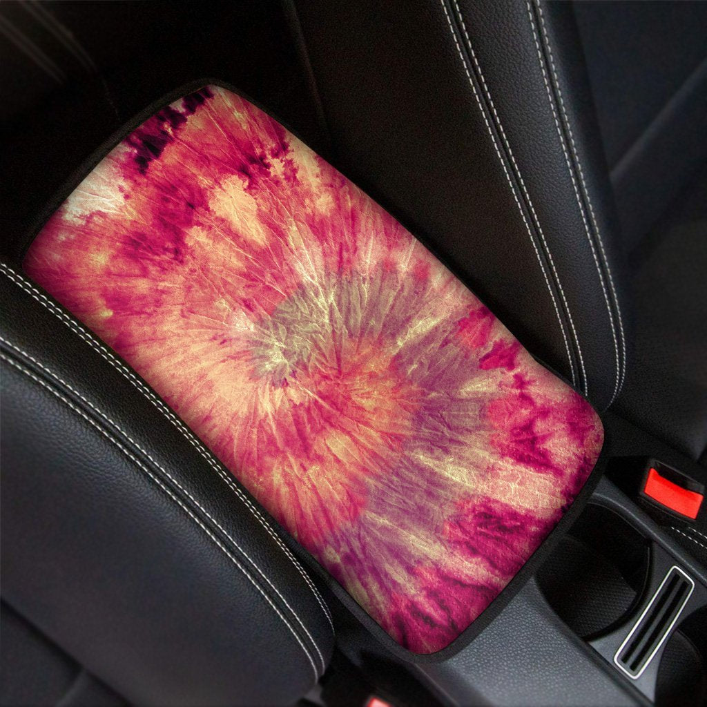 Red Tie Dye Car Console Cover-grizzshop