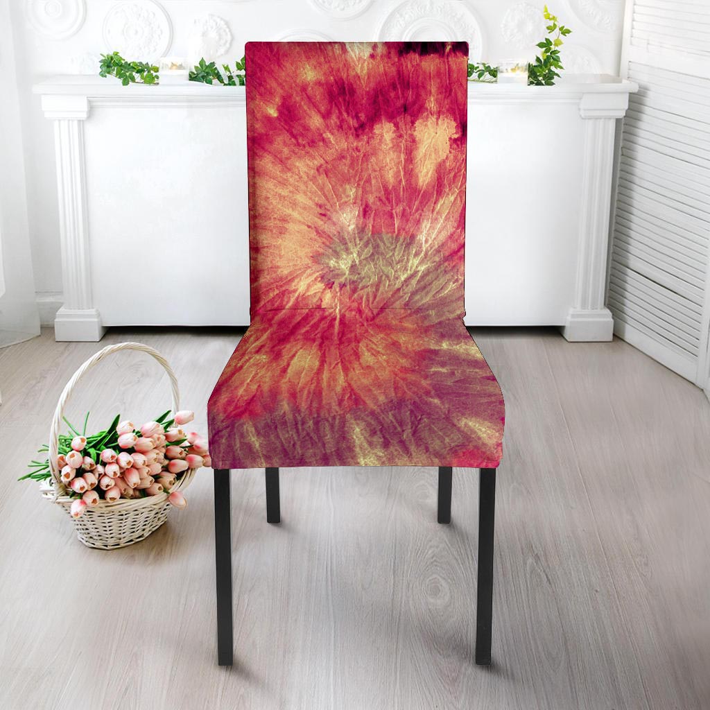 Red Tie Dye Chair Cover-grizzshop
