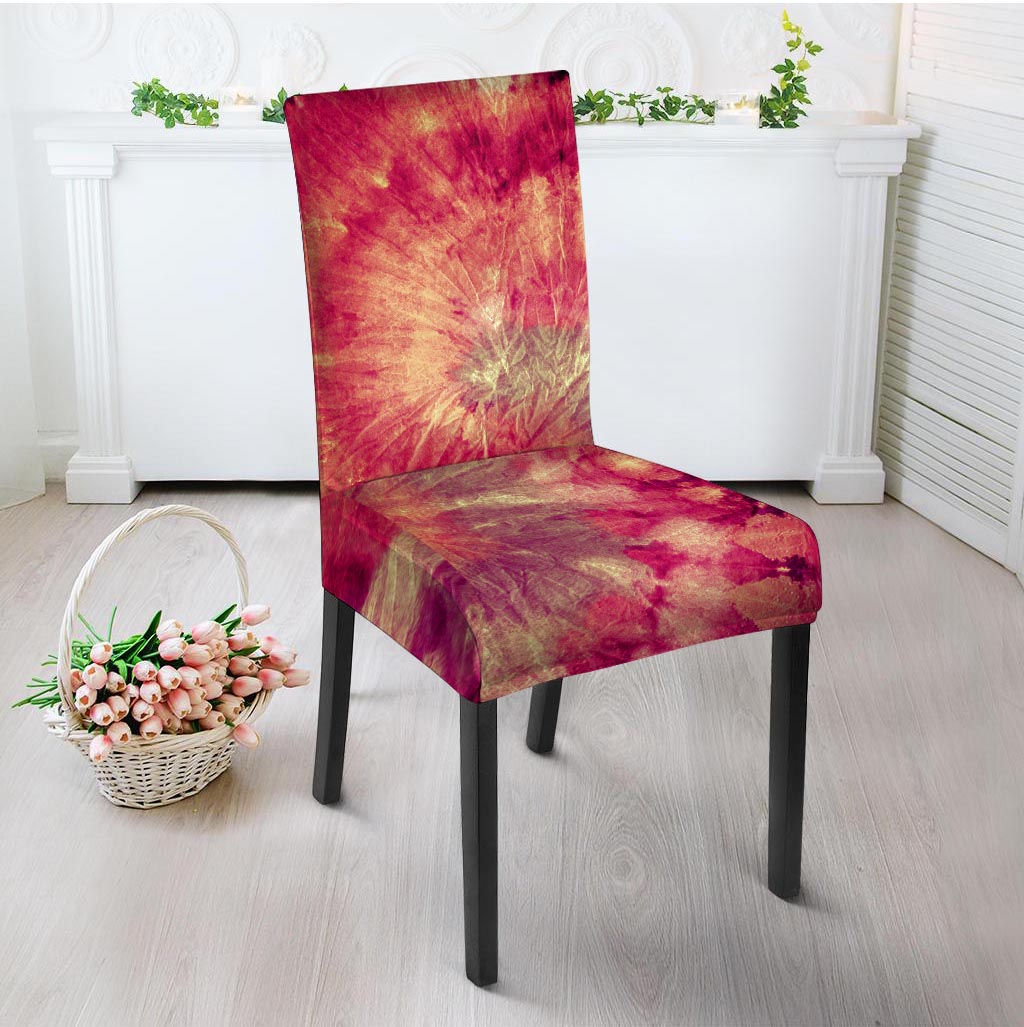 Red Tie Dye Chair Cover-grizzshop