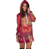 Red Tie Dye Hoodie Dress-grizzshop