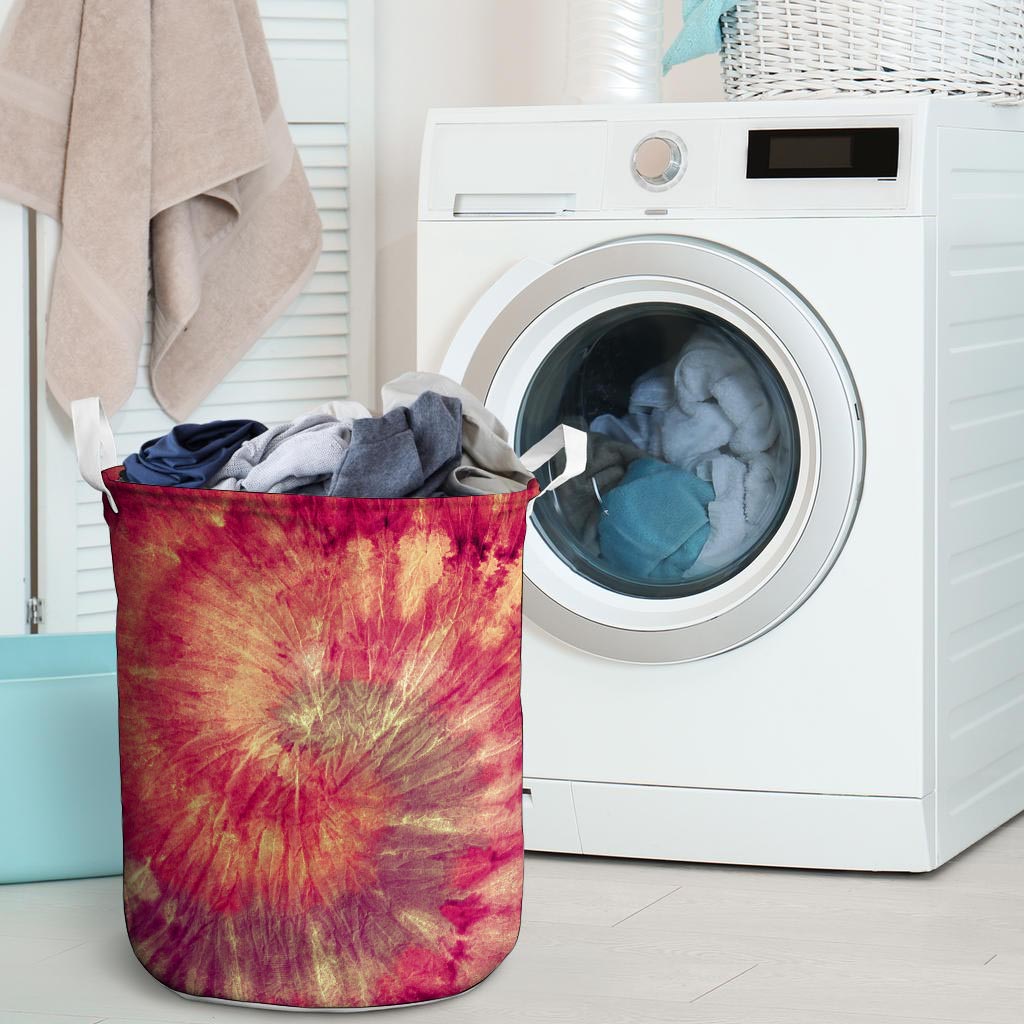 Red Tie Dye Laundry Basket-grizzshop