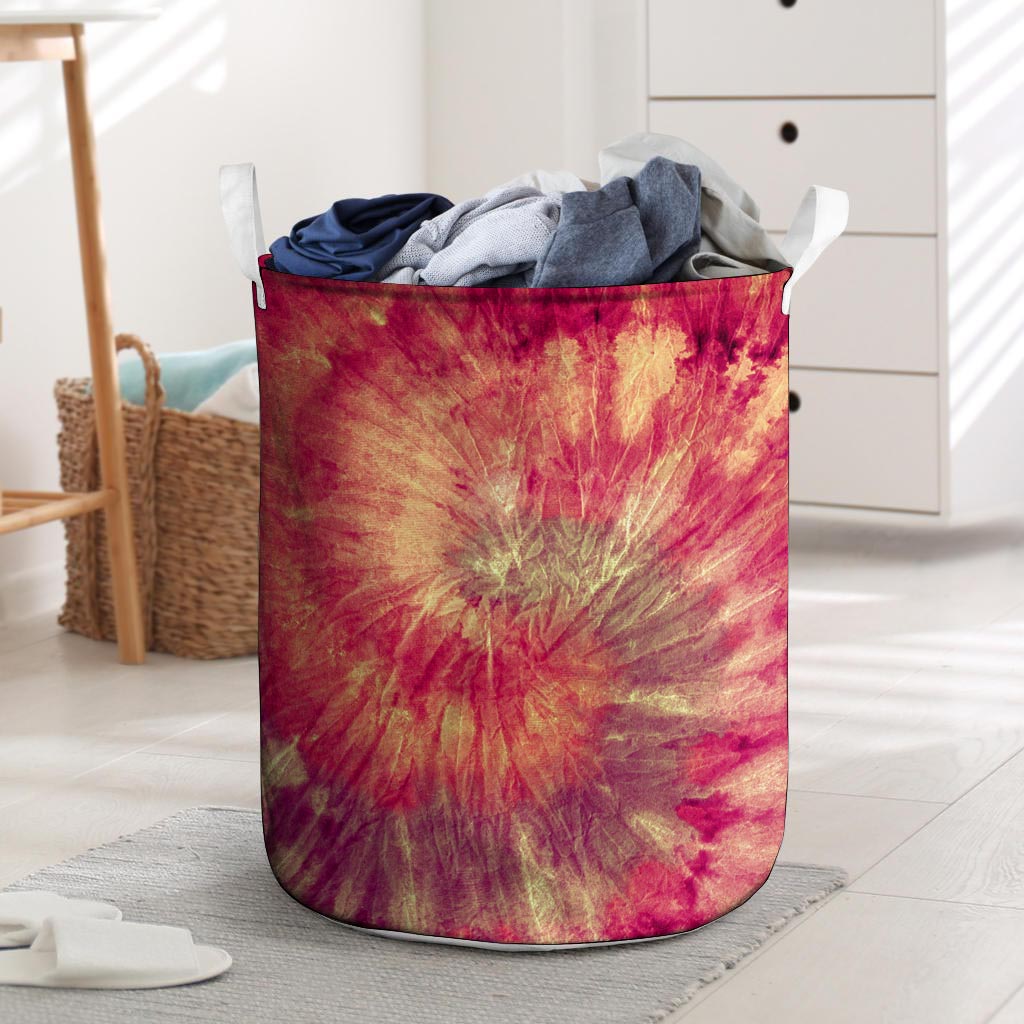 Red Tie Dye Laundry Basket-grizzshop