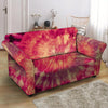 Red Tie Dye Loveseat Cover-grizzshop