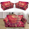 Red Tie Dye Loveseat Cover-grizzshop