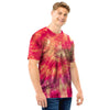 Red Tie Dye Men T Shirt-grizzshop