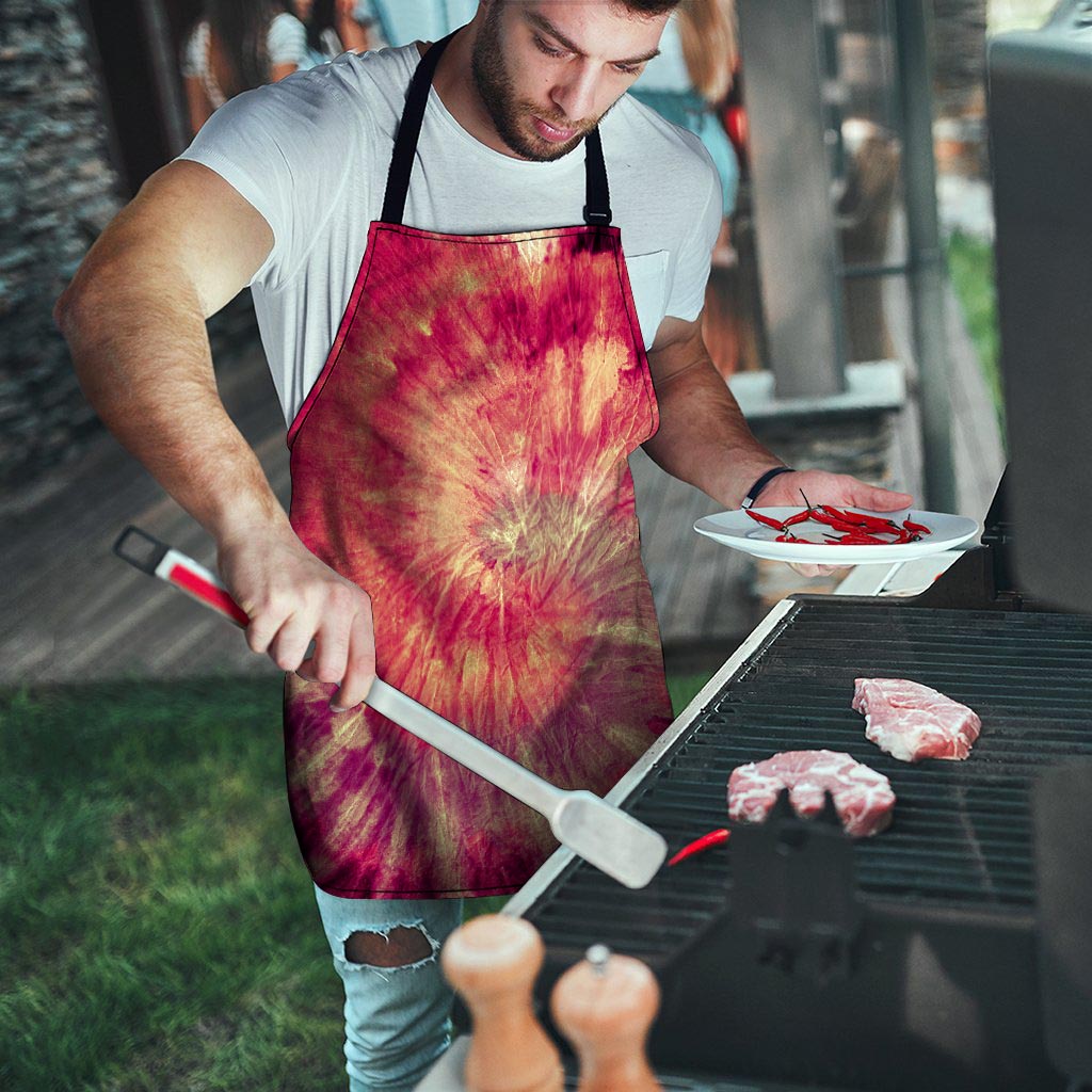 Red Tie Dye Men's Apron-grizzshop