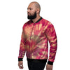 Red Tie Dye Men's Bomber Jacket-grizzshop