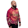 Red Tie Dye Men's Bomber Jacket-grizzshop