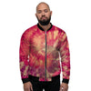 Red Tie Dye Men's Bomber Jacket-grizzshop