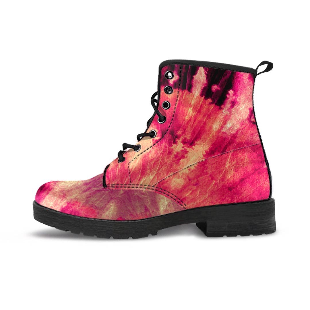 Red Tie Dye Men's Boots-grizzshop