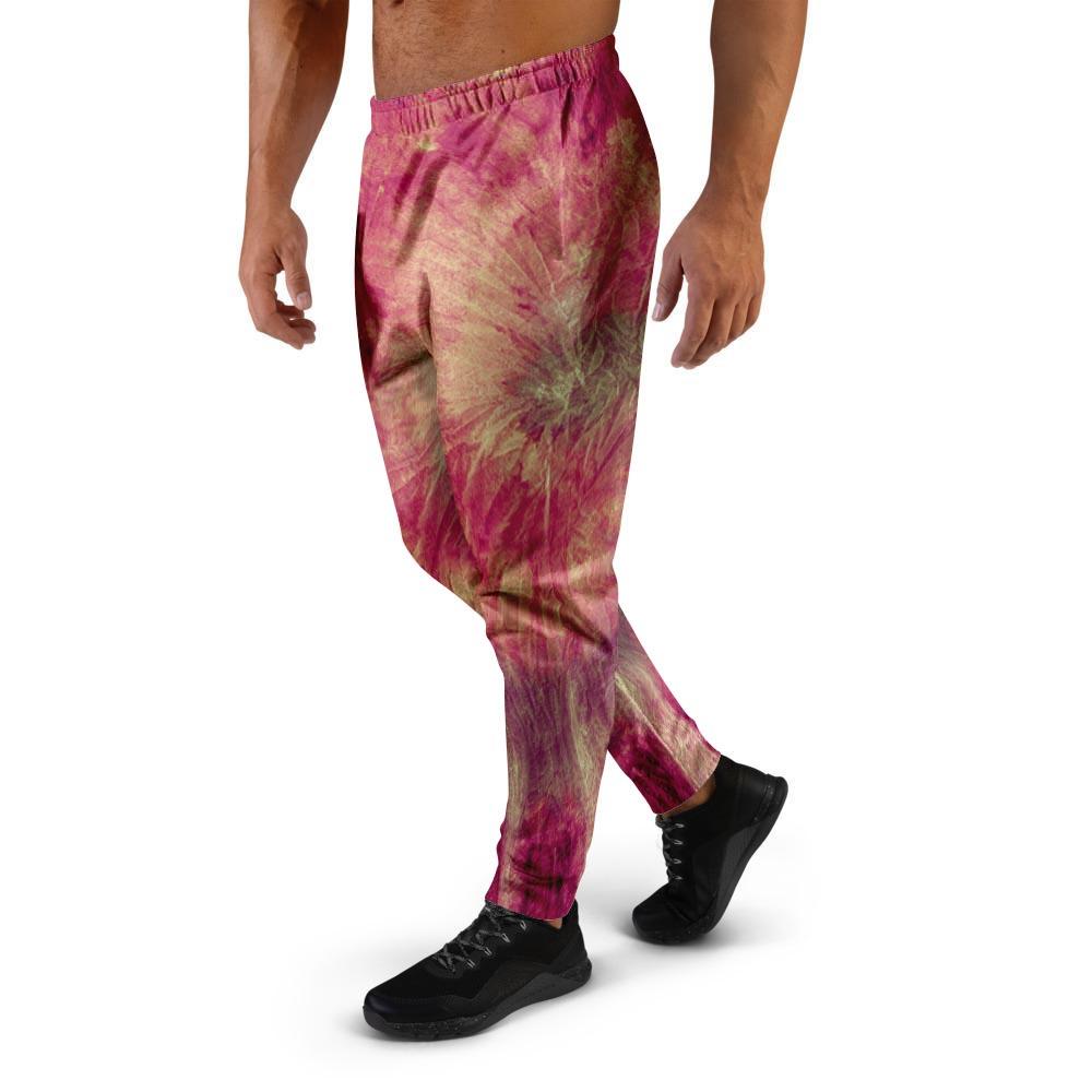 Red Tie Dye Men's Joggers-grizzshop