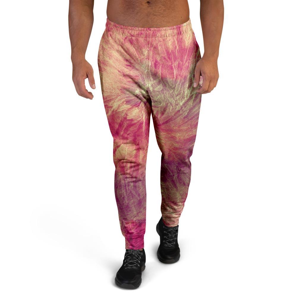 Red Tie Dye Men's Joggers-grizzshop
