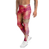 Red Tie Dye Men's Leggings-grizzshop