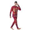 Red Tie Dye Men's Pajamas-grizzshop