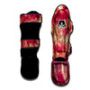 Red Tie Dye Muay Thai Shin Guard-grizzshop