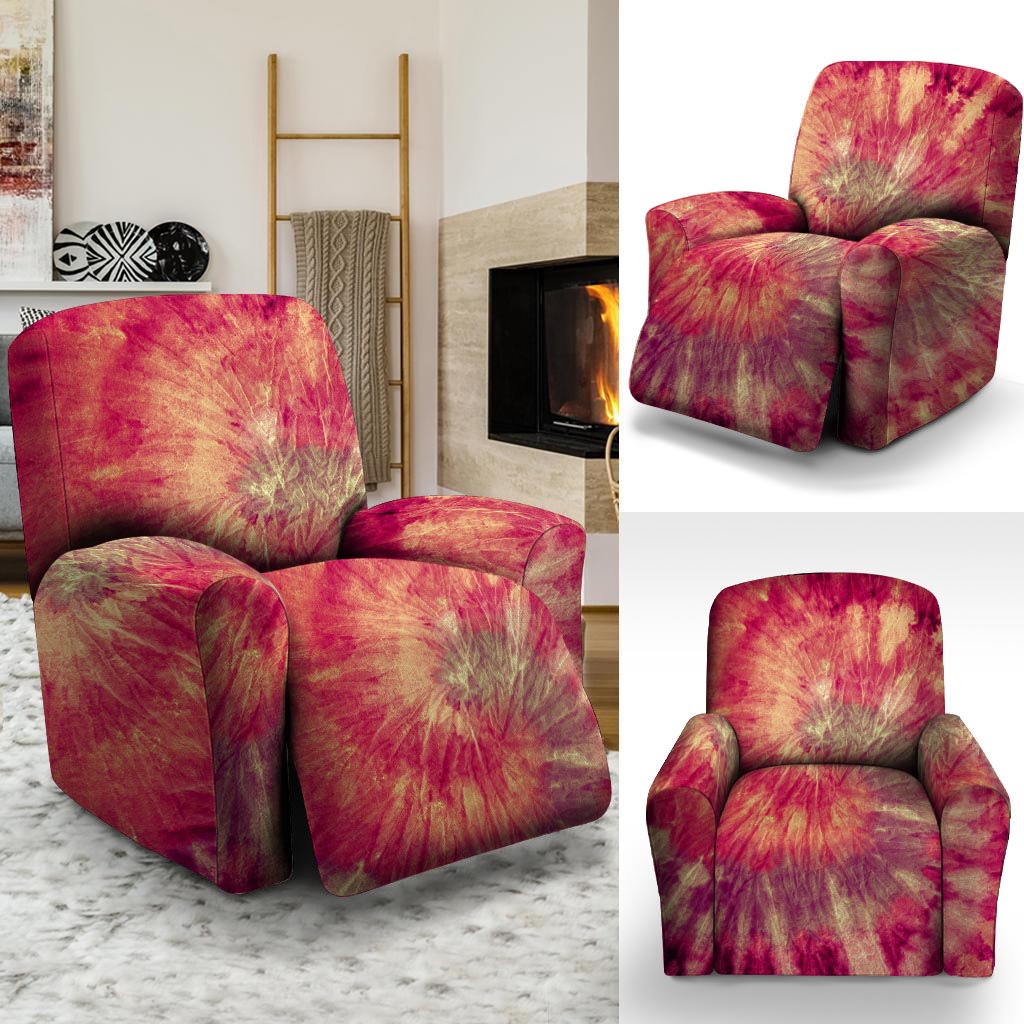 Red Tie Dye Recliner Cover-grizzshop