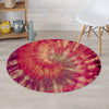 Red Tie Dye Round Rug-grizzshop