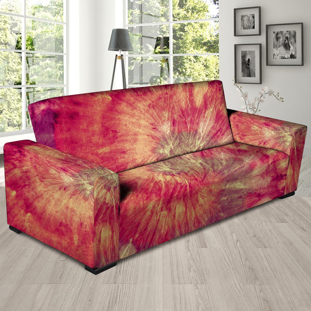 Red Tie Dye Sofa Cover-grizzshop