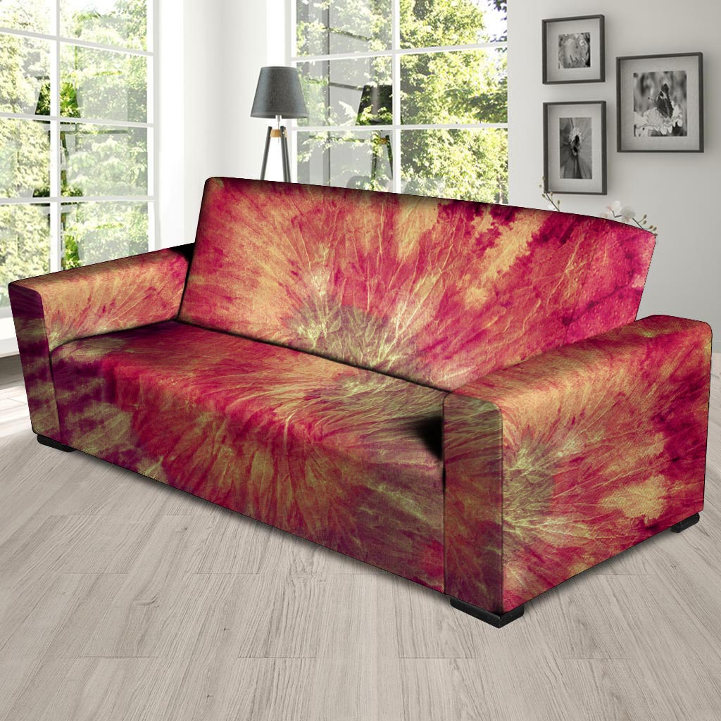 Red Tie Dye Sofa Cover-grizzshop