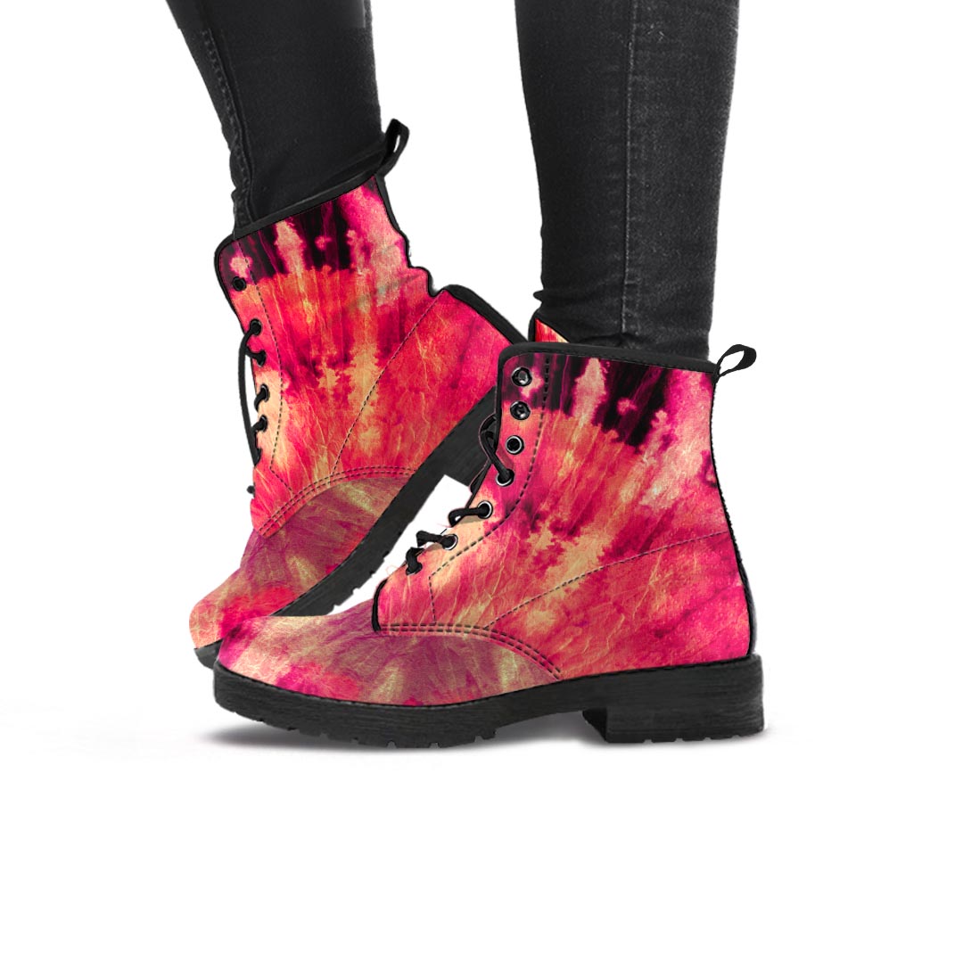 Red Tie Dye Women's Boots-grizzshop