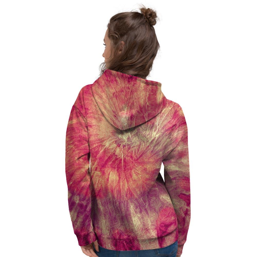 Red Tie Dye Women's Hoodie-grizzshop