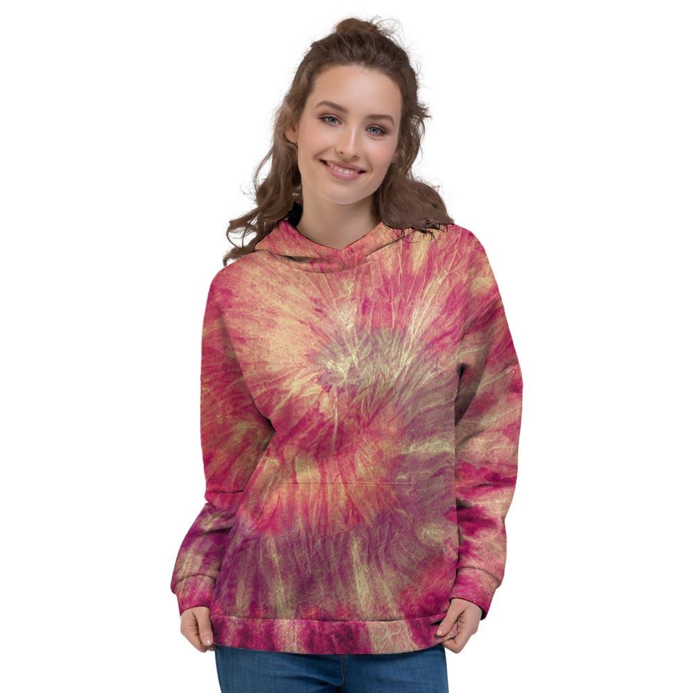 Red Tie Dye Women's Hoodie-grizzshop