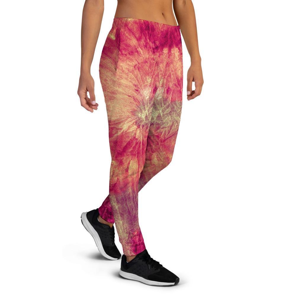 Red Tie Dye Women's Joggers-grizzshop