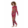 Red Tie Dye Women's Pajamas-grizzshop