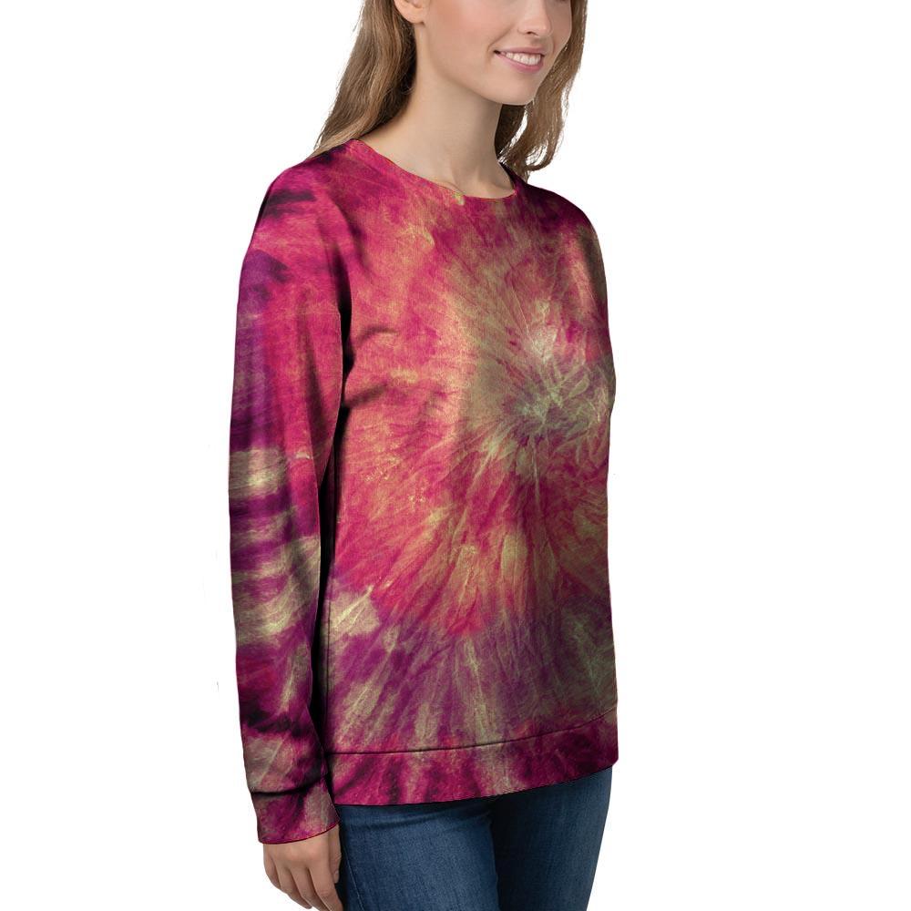 Red Tie Dye Women's Sweatshirt-grizzshop