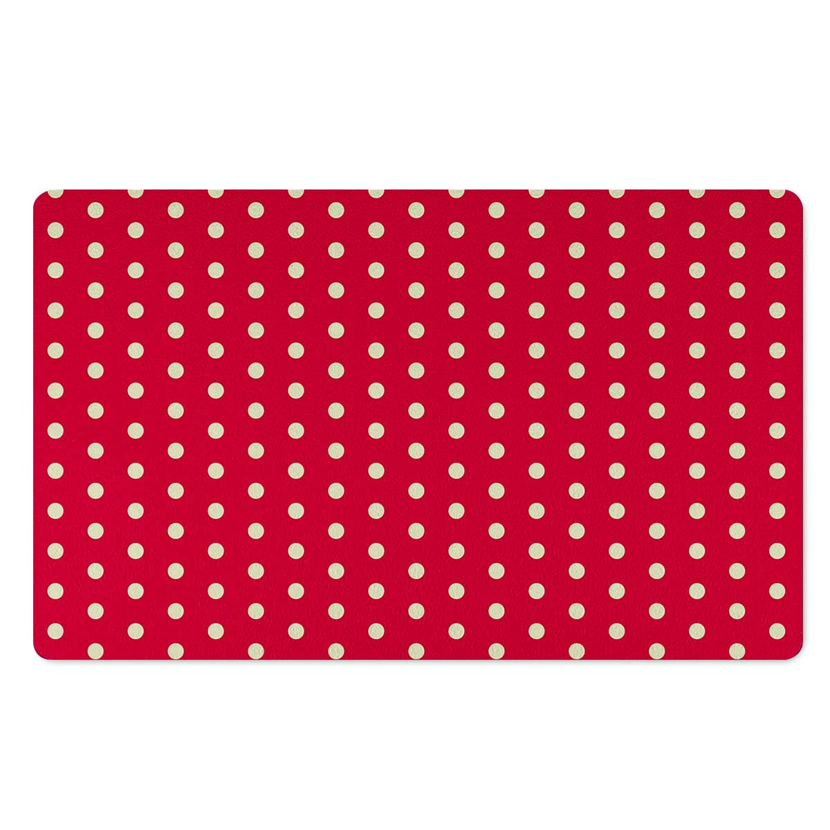 Red Tiny Polka Dot Door Mat-grizzshop