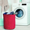 Red Tiny Polka Dot Laundry Basket-grizzshop