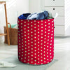 Red Tiny Polka Dot Laundry Basket-grizzshop