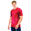 Red Tiny Polka Dot Men T Shirt-grizzshop