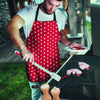 Red Tiny Polka Dot Men's Apron-grizzshop