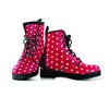 Red Tiny Polka Dot Men's Boots-grizzshop