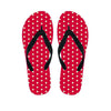 Red Tiny Polka Dot Men's Flip Flops-grizzshop