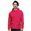 Red Tiny Polka Dot Men's Hoodie-grizzshop