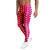 Red Tiny Polka Dot Men's Leggings-grizzshop