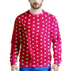 Red Tiny Polka Dot Men's Sweatshirt-grizzshop