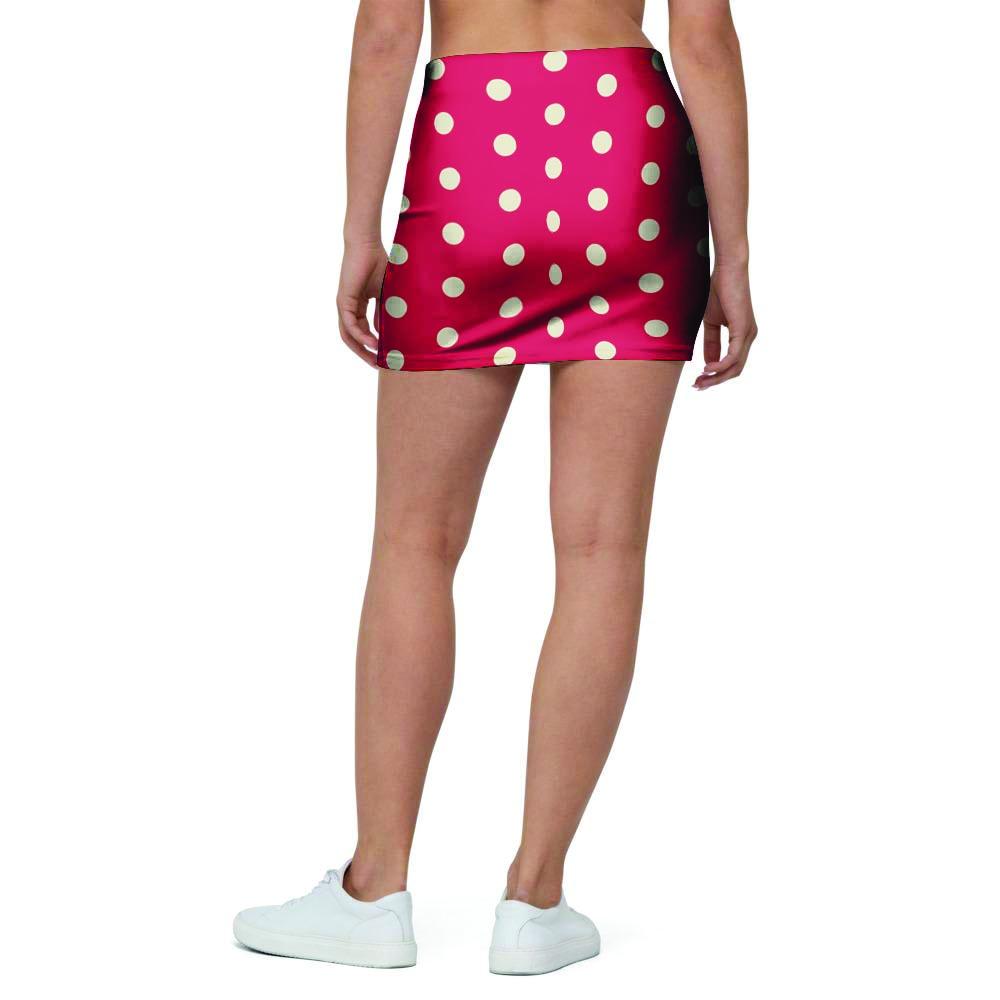 Red Tiny Polka Dot Mini Skirt-grizzshop