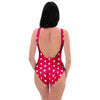 Red Tiny Polka Dot One Piece Swimsuite-grizzshop