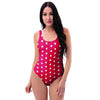 Red Tiny Polka Dot One Piece Swimsuite-grizzshop