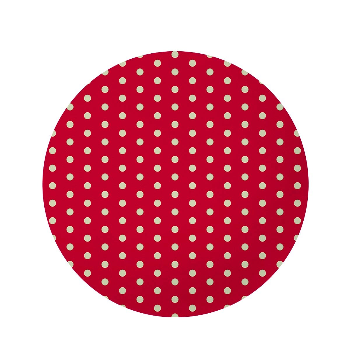 Red Tiny Polka Dot Round Rug-grizzshop