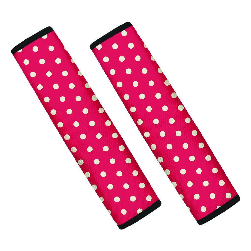 Red Tiny Polka Dot Seat Belt Cover-grizzshop