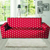 Red Tiny Polka Dot Sofa Cover-grizzshop