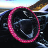 Red Tiny Polka Dot Steering Wheel Cover-grizzshop