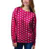 Red Tiny Polka Dot Women's Sweatshirt-grizzshop