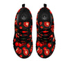 Red Tomato Print Pattern Black Sneaker-grizzshop