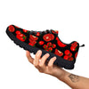 Red Tomato Print Pattern Black Sneaker-grizzshop